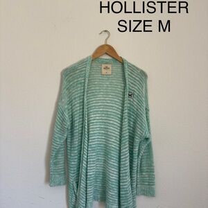 Hollister Light Green Striped Sweater